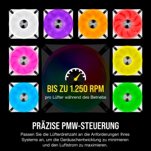 Ventilator RGB Corsair iCUE QL140, 140 mm, 68 LED-uri, Alb - Img 7