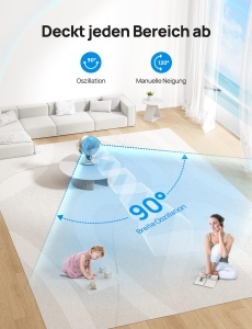 Ventilator Smart Dreo Lynx S 28dB Oscilatie 90deg120deg 5 Moduri 12H Timer - Img 3