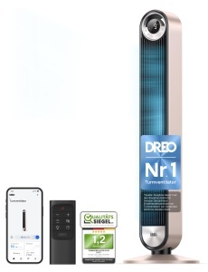 Ventilator turn Dreo Cruiser Pro T2S 106cm 25dB 9 viteze control WiFi si Alexa