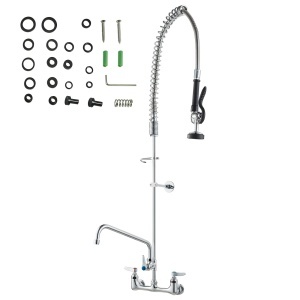 VEVOR Baterie Bucatarie Comerciala 3803A-12-47 Inaltime 118 cm Material Alama Cu Dus Extractibil - Img 9