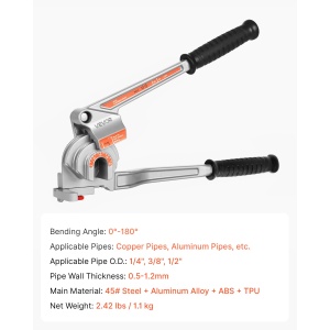 VEVOR Rohrbieger 3-in-1 Bending Tool 180deg pentru Cupru si Aluminiu - Img 7