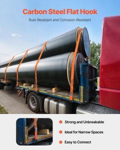 VEVOR Windengurte LC-FTO43010 Set 10 curele cu rezistenta 81647 kg pentru transport si siguranta - Img 4