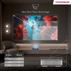 Videoproiector laser RGB Full HD Thomson Sirius PG55B, 600 ANSI lumeni, HDR10, Google TV - Img 6