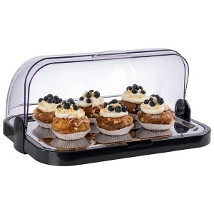 Vitrina pentru bufet APS cu capac transparent, 44x32x20.5 cm, din otel inoxidabil - Img 4