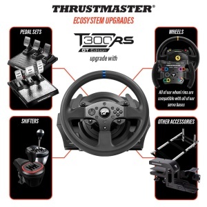 Volan de curse Thrustmaster T300 RS GT Force Feedback, 25W, cu 3 pedale - Img 2