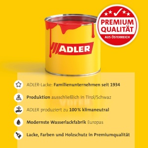 Vopsea alba mata pentru feronerie ADLER 2,5L - Acryllack pentru interior si exterior - Img 6
