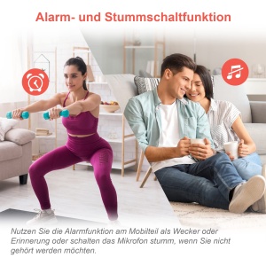 VTech CS2051 Telefon fara fir cu robot telefonic si 2 telefoane, Mod ECO+, Telefon pentru seniori Blocarea apelurilor telefonice fixe, Functie hands-free, Butoane mari, Afisaj cu 1 linie, Negru - Img 3