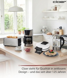 Waffeleisen Cloer 171, 16 cm, 930 W, Alb - Img 7