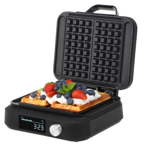 Waffle Maker Camry CR 3086 2200W, 6 niveluri de rumenire, negrusilver