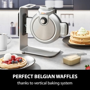 Waffle Maker CASO WaffleUp, 18 cm, 5 trepte de rumenire, culoare argintie - Img 3
