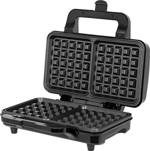 Waffle Maker MPM MGO-20M pentru 2 Wafe Belgiene, 1000W, NegruInox - Img 2