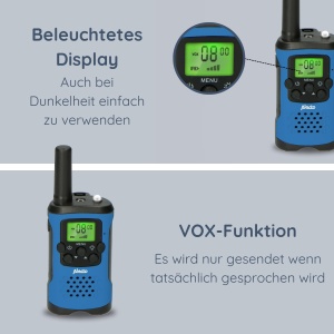 Walkie Talkie Alecto FR-115 - Set 2 Dispozitive, 7 km, 8 Canale, AlbastruNegru - Img 5