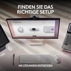 Webcam Logitech MX Brio Ultra HD 4K, gri deschis, cu microfoane integrate - Img 10