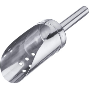 Westmark Lopata de gheata pentru gheata zdrobita si cuburi de gheata, volum de umplere: 120 ml, perforata, rotunda, otel inoxidabil, argint, 91222270