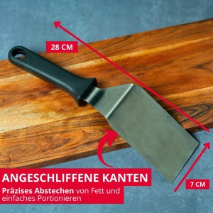 Westmark Professional Turner/Grill Spatula, Unghiulara, Rigida, Inchisa, Dimensiunea lamei: 9 x 11,5 cm, Lungime: 29 cm, Otel inoxidabil/Plastic, Master Line, Negru/Argintiu, 13442270 - Img 3