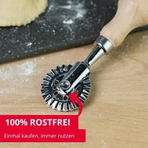 Westmark Teigrad Sofia 39 mm Cutter pentru Ravioli si Aluat Zink si Lemn de Fag - Img 4