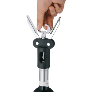 WMF Clever&More Corkscrew Wine 20 cm, Deschizator de sticle de vin, Deschizator de sticle pentru vin si Prosecco, Deschizator de vin cu deschizator de ulei - Img 8