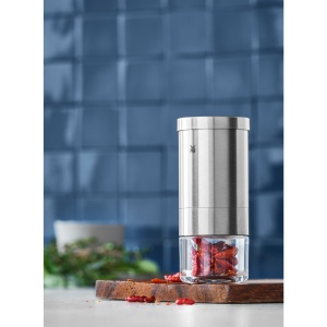 WMF Gourmet Spice Cutter 10,5 cm, Taietor de ardei iute cu unitate de taiere, Rasnita de chili, Otel inoxidabil Cromargan, Taietor pentru ierburi uscate, Condimente - Img 7