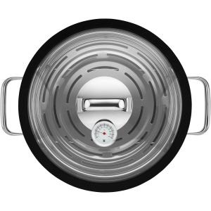WMF Vitalis Aroma Steamer 28 cm, Oala cu aburi, Prajitor rotund 5.0l, Oala cu aburi, Capac din sticla cu margine din silicon, Termometru de gatit, Tava de gatit, Cromargan din otel inoxidabil neacoperit, rezistent la cuptor - Img 6