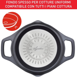 Wok antiaderent Lagostina Aroma 28 cm, aluminiu, cu indicator de temperatura - Img 4