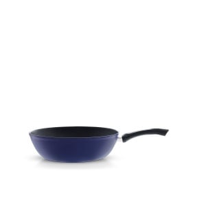 Wok din aluminiu Fissler Color Edition, 30 cm, antiaderent, albastru