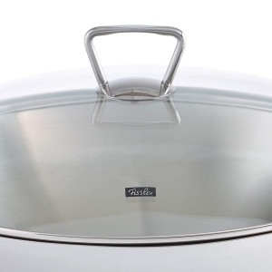 Wok din otel inoxidabil Fissler Kunming, 36 cm, capacitate 6,4 litri, cu capac din sticla - Img 5