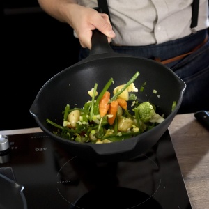Wok Tefal Robusto E24919, 28 cm, Antiaderent, Inductie, Negru - Img 5