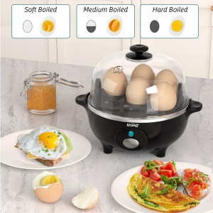 YASHE Eierkocher 360W Aparat compact pentru gatit oua cu functie automata si BPA-free - Img 3