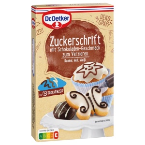 Zahar Decorativ Dr. Oetker cu Gust de Ciocolata, 3 x 25 g, Culori Alb, Maro Deschis, Maro Inchis