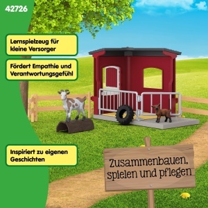 Zaraza Schleich Ziegenstall 42726 31 piese pentru copii de la 3 ani - Img 6