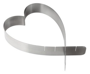 Zenker 43730 Tortenring Herz Inox Reglabil 180-265mm