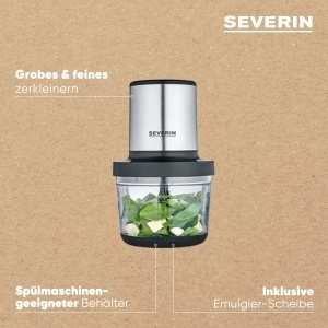 Zerkleinerer electric SEVERIN KM 3867, 400W, 1L, negrumat - Img 4
