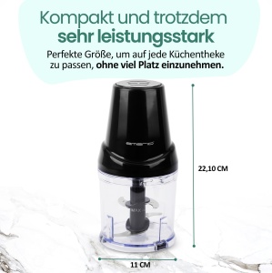 Zerkleinerer EMERIO 500ml, 400W, 4 lame din otel inoxidabil - Img 7