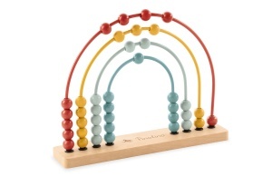 Abac Pinolino Regenbogen Ruby Montessori din lemn masiv pentru copii 1 ani design colorat - Img 4