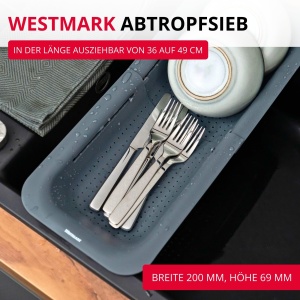 Abtropfsieb pentru Spulbecken Westmark, 36-49 cm, BPA-free, Negru - Img 2
