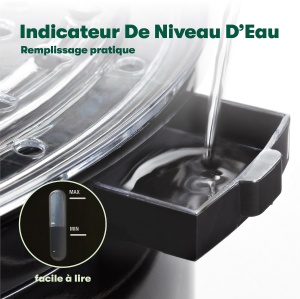 Abur cu doua niveluri BELLA cu cosuri stivuibile si baza detasabila pentru gatire rapida si simultana - oprire automata si protectie la fierbere, 7 L, negru - Img 6