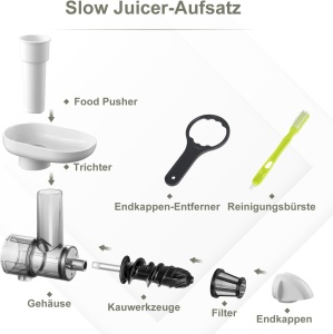 Accesorii pentru storcator AMZCHEF compatibile cu masini de facut sucuri KitchenAid, Alb - Img 4