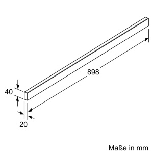 Accesoriu Dunstabzugshaube Siemens Griffleiste Edelstahl LZ49850, Design, 90 cm - Img 3