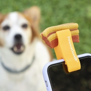 Accesoriu pentru selfie-uri cu animale InnovaGoods, universal, antiderapant, portocaliurosu - Img 7