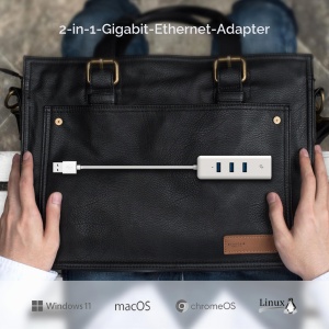 Adapter USB TP-Link UE330 cu 3 porturi USB 3.0 si Ethernet Gigabit - Img 3