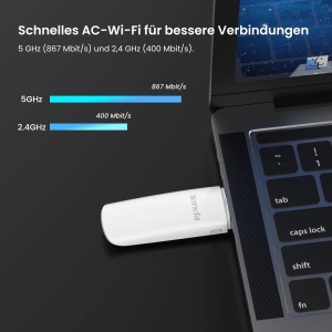Adapter WLAN Tenda U12 AC1300 Dualband USB 3.0 pentru PC, 5GHz 867Mbits - Img 2