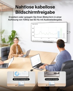 Adaptor HDMI wireless Belkin ConnectAir, USB-C, 1080p la 60Hz, plug and play - Img 2