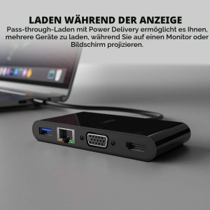 Adaptor multimedia Belkin USB-C cu HDMI 4K, VGA, USB 3.0, Ethernet, 100W - Img 2