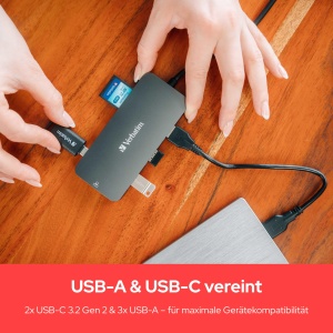 Adaptor Multiport USB-C Verbatim CMH-09, 9 porturi, HDMI, 4K, cititor SDmicroSD - Img 6