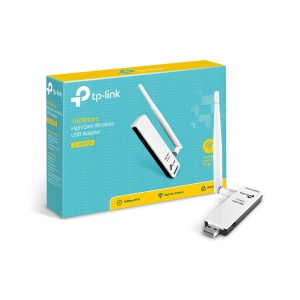 Adaptor USB WLAN TP-Link TL-WN722N, viteza 150Mbps, albnegru
