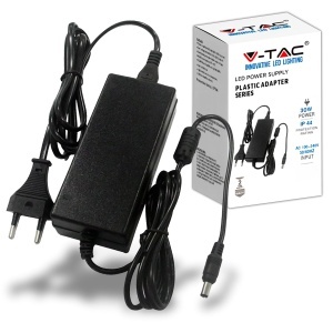 Adaptor V-TAC 12V 30W 2,5A pentru camere si LED-uri, Negru