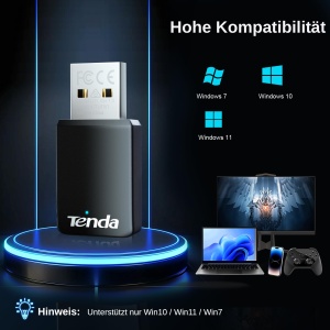 Adaptor Wi-Fi Tenda U11 USB pentru PC, 286 Mbits 2.4GHz, 600 Mbits 5GHz - Img 5