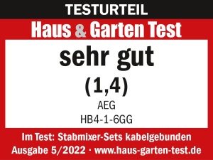 AEG HB4-1-6GG Blender de mana / 2 lame din otel inoxidabil / incl. accesorii extinse / fara BPA / 2 setari de viteza / functie turbo / se poate spala in masina de spalat vase / otel inoxidabil periat / gri - Img 11