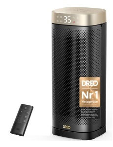 Aeroterma DREO Solaris Slim H2 2000W Termostat Digital Timer 12 ore Oscilatie 70deg Gold