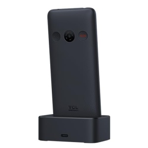 Afisaj TCL Onetouch 4022s de 2,8 inchi (6,1 cm), Operare usoara, Butoane mari, Pentru seniori, Statie de incarcare, Camera, Bluetooth, Lanterna, Buton SOS, Recorder, Gri [Versiunea ES/PT] - Img 4